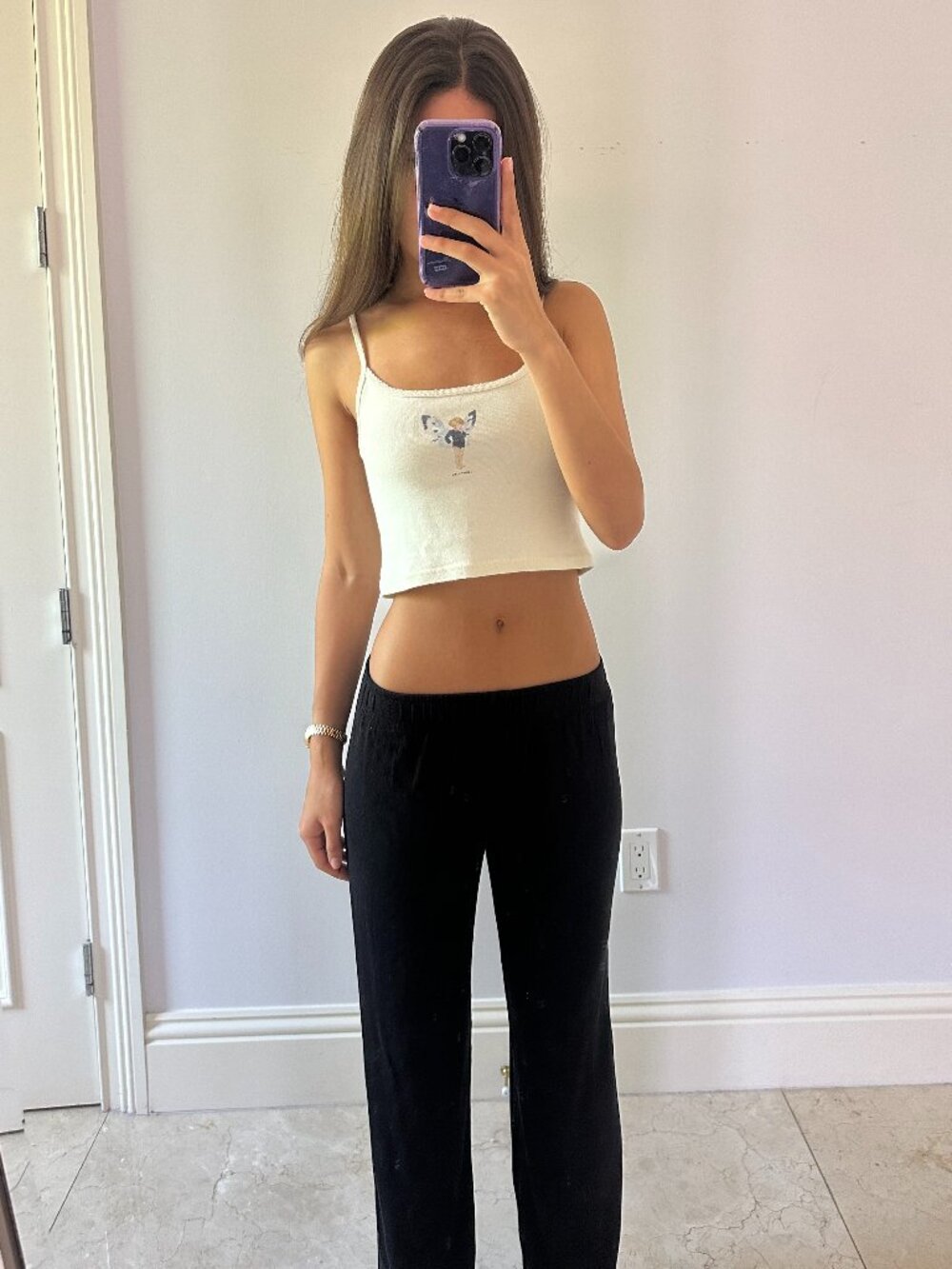 Aritzia Black Wide Leg Lounge Pants